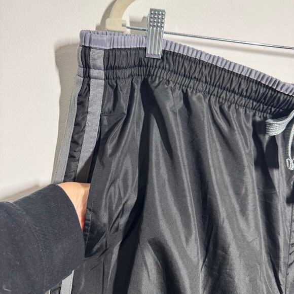 Starter Track Pant Men 2XL Gray Black Polyester Lined Windbreaker Logo Baggy Zip - Picture 6 of 9